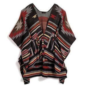 Southwest Poncho with Waist Tie